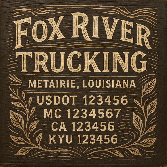 Custom Designed Truck Door Decal With Company or Trucking Name, Location, USDOT, MC, CA, KYU or GVW Sticker Sign For Compliance (2-Pack)