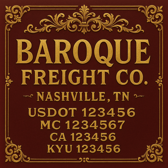 Custom Designed Truck Door Decal With Company or Trucking Name, Location, USDOT, MC, CA, KYU or GVW Sticker Sign For Compliance (2-Pack)