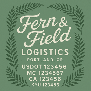 Custom Designed Truck Door Decal With Company or Trucking Name, Location, USDOT, MC, CA, KYU or GVW Sticker Sign For Compliance (2-Pack)
