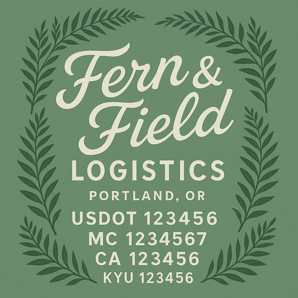 Custom Designed Truck Door Decal With Company or Trucking Name, Location, USDOT, MC, CA, KYU or GVW Sticker Sign For Compliance (2-Pack)