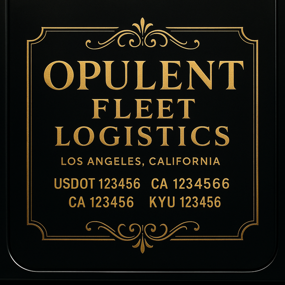 Custom Designed Truck Door Decal With Company or Trucking Name, Location, USDOT, MC, CA, KYU or GVW Sticker Sign For Compliance (2-Pack)