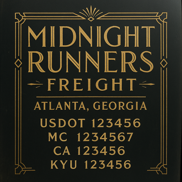Custom Designed Truck Door Decal With Company or Trucking Name, Location, USDOT, MC, CA, KYU or GVW Sticker Sign For Compliance (2-Pack)