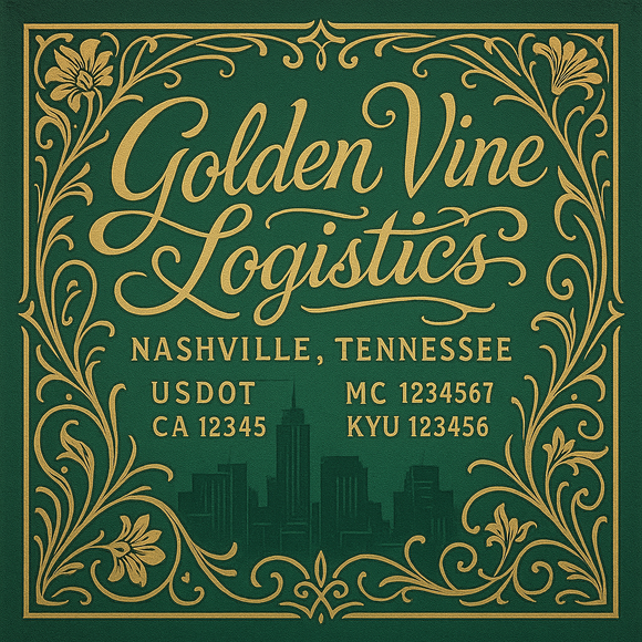 Custom Designed Truck Door Decal With Company or Trucking Name, Location, USDOT, MC, CA, KYU or GVW Sticker Sign For Compliance (2-Pack)