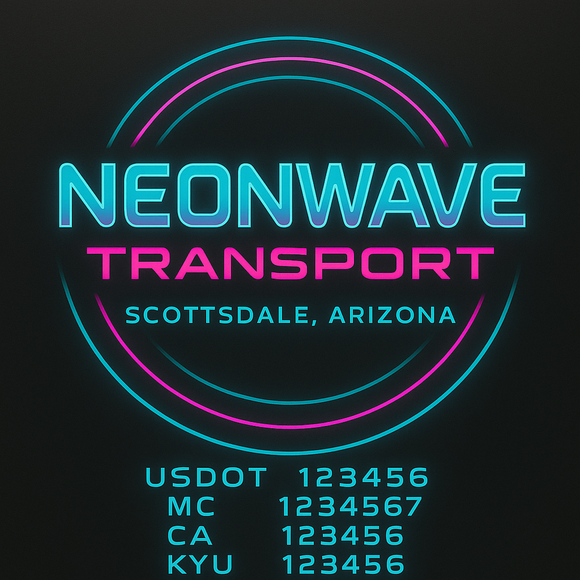 Custom Designed Truck Door Decal With Company or Trucking Name, Location, USDOT, MC, CA, KYU or GVW Sticker Sign For Compliance (2-Pack)