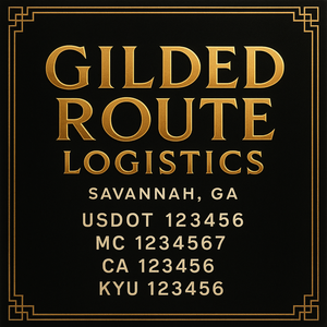 Custom Designed Truck Door Decal With Company or Trucking Name, Location, USDOT, MC, CA, KYU or GVW Sticker Sign For Compliance (2-Pack)
