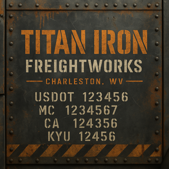 Custom Designed Truck Door Decal With Company or Trucking Name, Location, USDOT, MC, CA, KYU or GVW Sticker Sign For Compliance (2-Pack)