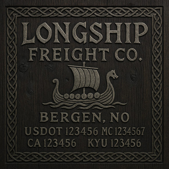 Custom Designed Truck Door Decal With Company or Trucking Name, Location, USDOT, MC, CA, KYU or GVW Sticker Sign For Compliance (2-Pack)