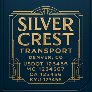 Custom Designed Truck Door Decal With Company or Trucking Name, Location, USDOT, MC, CA, KYU or GVW Sticker Sign For Compliance (2-Pack)