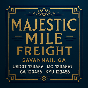 Custom Designed Truck Door Decal With Company or Trucking Name, Location, USDOT, MC, CA, KYU or GVW Sticker Sign For Compliance (2-Pack)