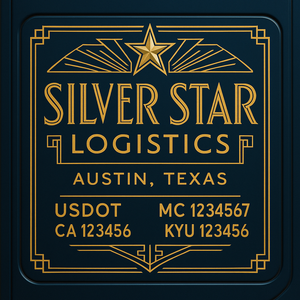 Custom Designed Truck Door Decal With Company or Trucking Name, Location, USDOT, MC, CA, KYU or GVW Sticker Sign For Compliance (2-Pack)