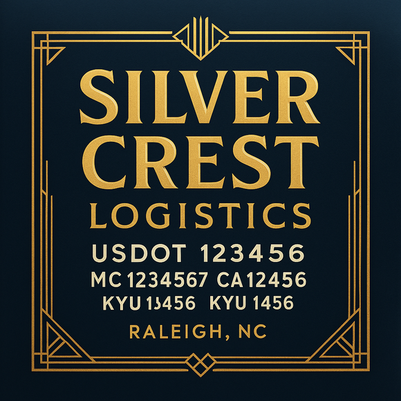 Custom Designed Truck Door Decal With Company or Trucking Name, Location, USDOT, MC, CA, KYU or GVW Sticker Sign For Compliance (2-Pack) (Copy) (Copy) (Copy)