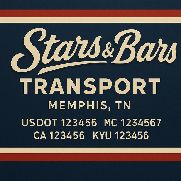 Custom Designed Truck Door Decal With Company or Trucking Name, Location, USDOT, MC, CA, KYU or GVW Sticker Sign For Compliance (2-Pack)