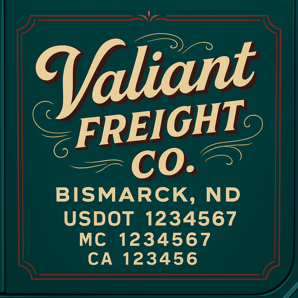 Custom Designed Truck Door Decal With Company or Trucking Name, Location, USDOT, MC, CA, KYU or GVW Sticker Sign For Compliance (2-Pack)