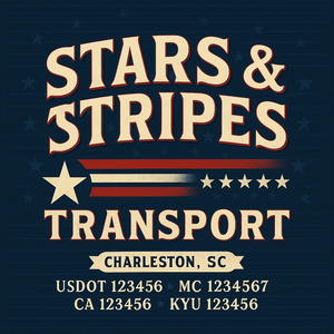 Custom Designed Truck Door Decal With Company or Trucking Name, Location, USDOT, MC, CA, KYU or GVW Sticker Sign For Compliance (2-Pack)