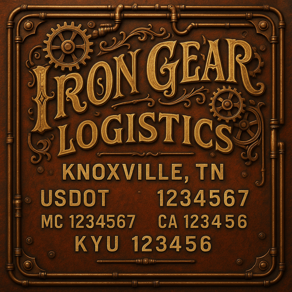Custom Designed Truck Door Decal With Company or Trucking Name, Location, USDOT, MC, CA, KYU or GVW Sticker Sign For Compliance (2-Pack)