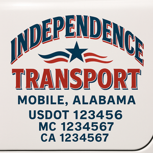 Truck Door Decal Sticker Lettering With USDOT, MC, CA, KYU, GVW & More | Custom Truck Door Decal Sticker Signs (Set of 2)