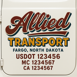 Truck Door Decal Sticker Lettering With USDOT, MC, CA, KYU, GVW & More | Custom Truck Door Decal Sticker Signs (Set of 2)