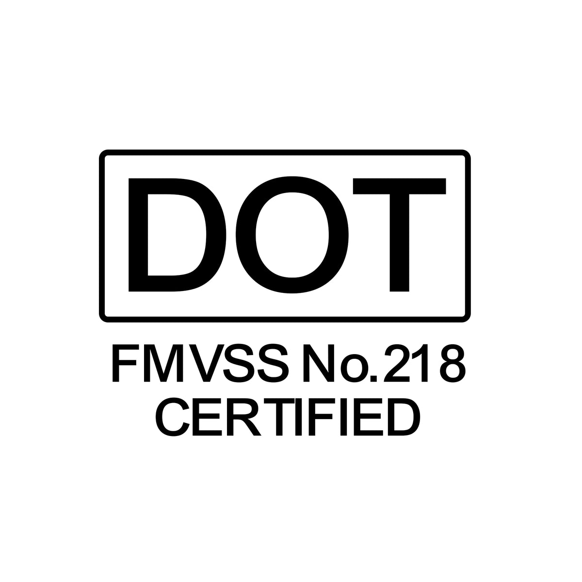 DOT Helmet FMVSS No. 218 Certified Decal Sticker – FMCSA Decals