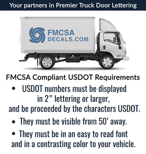 usdot truck door lettering regulations