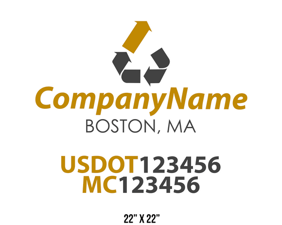 company name truck decal logistics and transportation contemporary usdot mc 