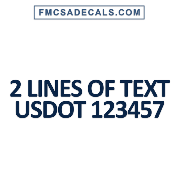 2 lines of text decal