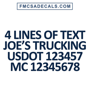 4 lines of text decal 