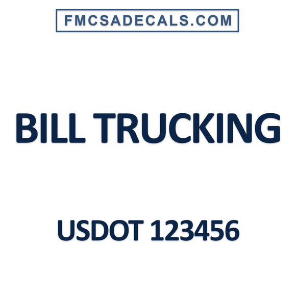 business name decal with usdot