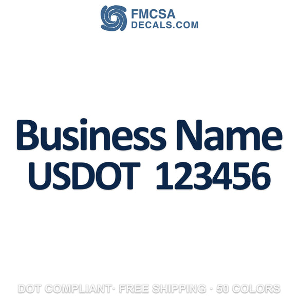 business name with usdot number decal