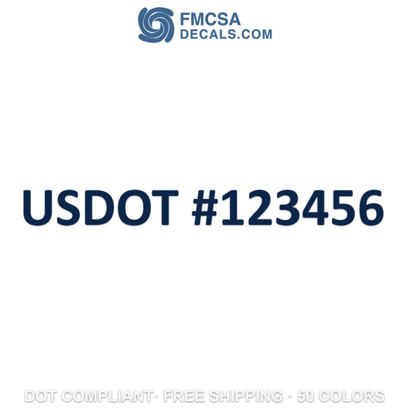usdot number decal sticker