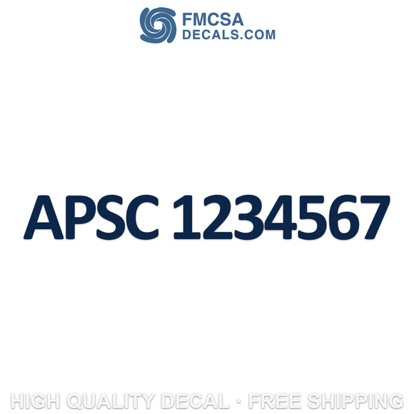 apsc number decal