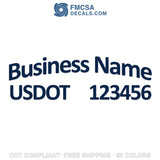 arched business name with usdot decal