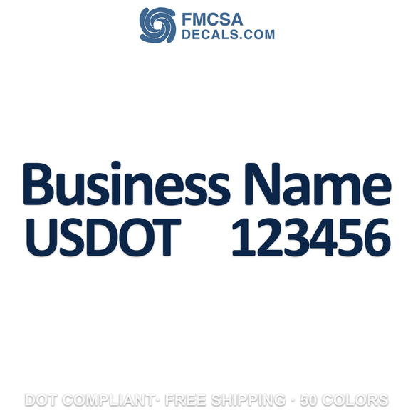 business name with usdot decal sticker