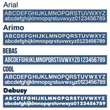 Arched Business Name with USDOT Sticker Decal (Set of 2)