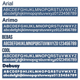 Vertical Custom Truck Unit Number Decal Sticker Lettering (Set of 2)