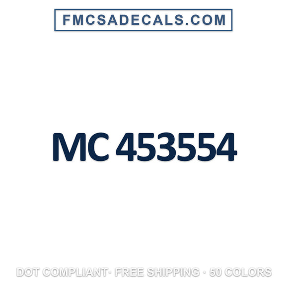 mc number decal