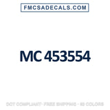 mc number decal