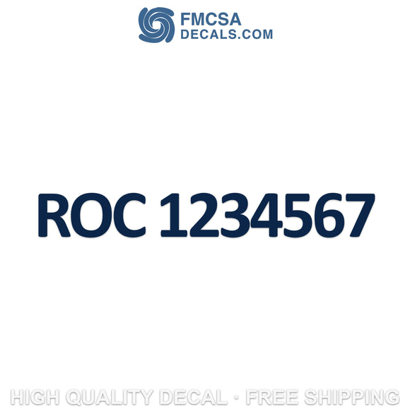roc number decal