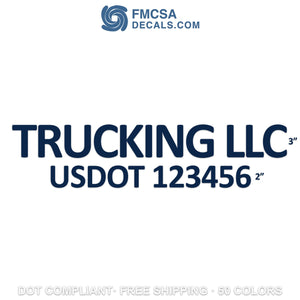 trucking company name with usdot decal