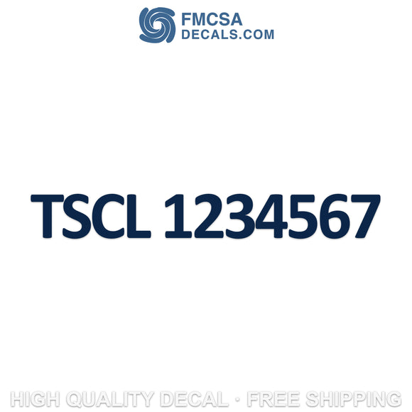 TSCL number decal