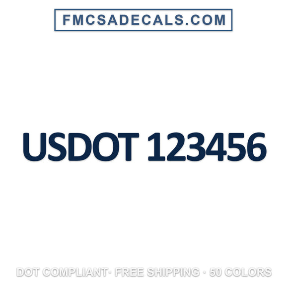 usdot number decal