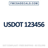 usdot number decal