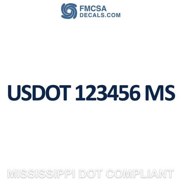 Mississippi usdot decal