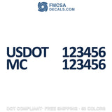 usdot & mc decal sticker