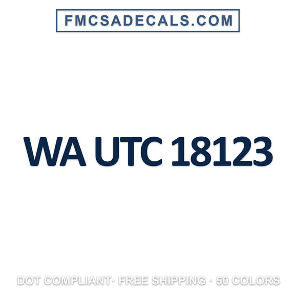 wa utc number decal